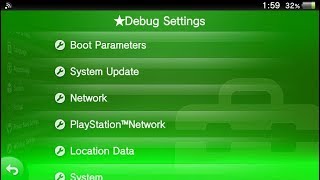 PSVita  CEX2REX v03  ★DEBUG SETTINGS UNLOCK 360 [upl. by Lorak]