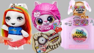 ASMR  SUPER SET TOYS ZURU Poopsie dancing unicornSmitten Kittens ZURU SMASHERS Review Toys [upl. by Georgia]