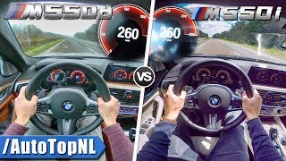 BMW 5 SERIES G30 M550i vs M550d  ACCELERATION amp TOP SPEED 0260kmh AUTOBAHN POV by AutoTopNL [upl. by Ikiv409]