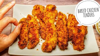 OVEN BAKED CHICKEN TENDERS BEST RECIPE [upl. by Irmina660]