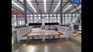 Blue Elephant 41 axis bridge saw cutting machine test video for Russian customer [upl. by Elinet]