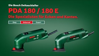 Bosch stellt vor Deltaschleifer PDA 180 und PDA 180 E [upl. by Eldorado]