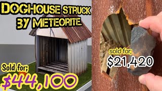 The Doghouse that Sold for 44000 and the Meteorite struck on it sold for 21420 at Auction [upl. by Lehcin]