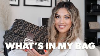 WHATS IN MY BAG 2021 SUMMER EDITION Fendi Zucca Mamma Baguette [upl. by Assilav]