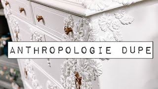 Anthropologie Dupe  DIY Faux Handcarved Wood Enchantment Dresser with IOD Decor Moulds [upl. by Trela]