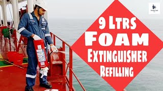 Annual Maintenance and Refilling of Chemical Foam Type Fire Extinguisher 9L  navigatorsingla4212 [upl. by Gwenn]