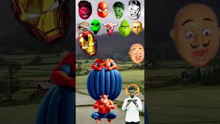 Fat spiderman Vs dame tu cosita alian with red criminal amp motu hulk guess the right head puzzle 🤠 [upl. by Rettig]