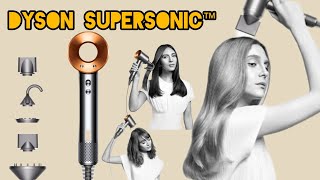 Dyson Supersonic™ hair dryer NickelCopperIntelligent heat control for no heat damage [upl. by Trudnak]