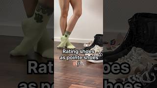 Rating shoes as pointe shoes 🩰👟 shorts [upl. by Genna]