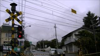 打鐘式踏切警報機 松本電鉄 波田駅西側踏切 [upl. by Laval]