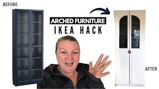 Arched IKEA Furniture Hack Billy Bookcase  Craft Studio Room Makeover begins [upl. by Dier]