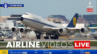 🔴LIVE Chicago OHare Airport ORD Airport Plane Spotting  LIVE Plane Spotting [upl. by Allebara]