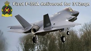 4K First 312 squadron F35A Lightning II  Delivery Flight NAF322  Leeuwarden AB [upl. by Chappelka798]