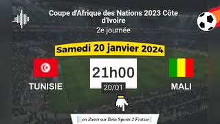 CAN 2023  Tunisie vs Mali en direct sur Bein Sports 2 France  20012024 à 21 h [upl. by Reitman965]