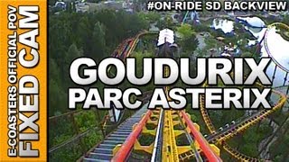 Goudurix  Parc Asterix  OnRide Back View ECAM [upl. by Vyner]