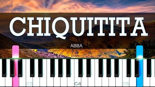 Chiquitita – ABBA Piano Tutorial  SHEET MUSIC  MIDI 🔥 [upl. by Talbert]