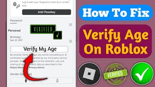 How To Verify Age On Roblox2024  show You how to verify age on Roblox [upl. by Tedd]