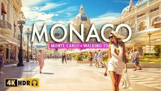 Monte Carlo MONACO 4K60 HDR  Walking Tour 4K60fps [upl. by Earlie]