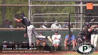 James Latshaw Prospect Video RHP Oaks Christian High School Class of 2025 [upl. by Ayotl]