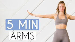 5 MIN TONED ARMS WORKOUT  No Equipment [upl. by Rehpotsyrhc999]