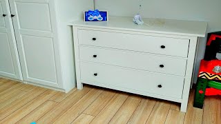 IKEA Hemnes 3 drawer chest  building step by step [upl. by Ydnem]