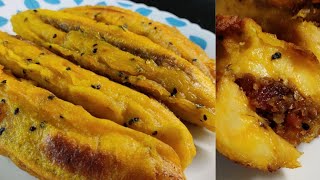 Pazham Nirachathu  Ethakka Appam  Pazham Pori  Crispy Pazham Pori  Malabar Pazham Nirachath [upl. by Benge]