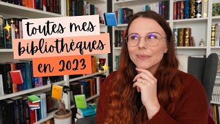 MES BIBLIOTHÈQUES en 2023  une tonne de livres à lire  📚 [upl. by Melinda171]