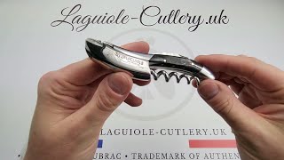 Laguiole Sommelier Corkscrew Buffalo Bark Horn  Laguiole UK [upl. by Shirlie]