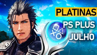 PLATINAS PS PLUS EXTRA E DELUXE JULHO  PLATINA DO REMNANT II E CRISIS CORE FINAL FANTASY VII [upl. by Cumings]