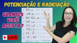 POTENCIAÇÃO E RADICIAÇÃO PROPRIEDADES Professora Angela Matemática [upl. by Maible]