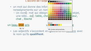 Leçon  6e  Laccord des adjectifs 1  le genre et le nombre [upl. by Simetra]