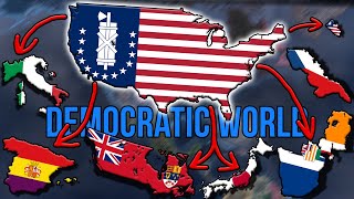 Fascist USA vs Democratic World in Hearts of Iron 4 [upl. by Kenelm]