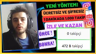 1 DAKİKADA 1000 İNSTAGRAM TAKİPÇİ  ŞİFRESİZ ÜCRETSİZ İNSTAGRAM TAKİPÇİ KASMA [upl. by Anitroc]