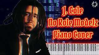 J Cole No Role Modelz Piano Cover Tutorial piano pianotutorial [upl. by Nilats]