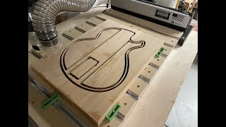 Making a Guitar body with Shapeoko 4 No Talking [upl. by Einahteb]