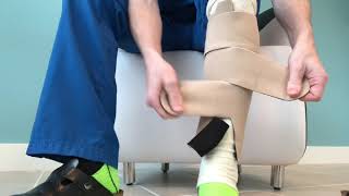 How to put on Juzo compression wrap for lower leg [upl. by Tati61]