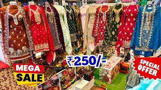 Fancy Suits At Only ₹250 Damaka OFFER Wedding Dresses Lowest Price Zubeda Creation [upl. by Leinnad]