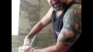 How to Grout a Stone Glass tile backsplash Tips ampTricks DaveBlake Licesne [upl. by Gilead]