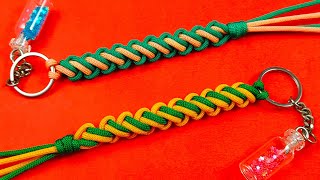 Super Easy Paracord Lanyard Keychain  How to Make a Paracord Key Chain Handmade DIY Tutorial 65 [upl. by Lance]