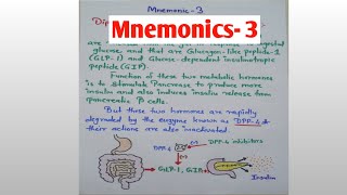 Mnemonics3 on DPP4 Inhibitors Easy to remember Med For Bio [upl. by Desdee190]