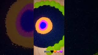 Black colour wow song 🎶looking like a wow rangoli 😍viralshorts youtubeshort rangolidesign🖤🖤🖤 [upl. by Ycnay271]