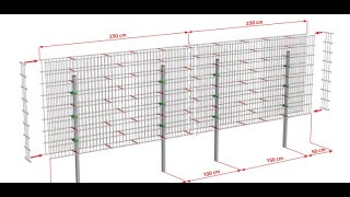 Montážny návod  gabionový plot Premium dlhší než 25m  Gabiony Lemon [upl. by Dnumde]