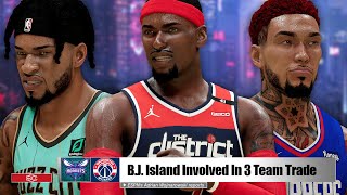 NBA 2K21 PS5 MyNBA  Blockbuster 3Team Trade THE NEW BIG 3 DEBUT [upl. by Ahsym]