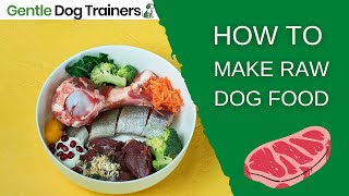 How To Make Raw Dog Food Ratios and Recipe [upl. by Anoy]