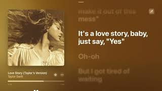 Love Story Taylors Version Karaoke Version — Taylor Swift [upl. by Deena69]