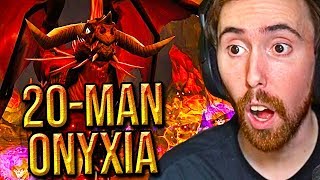 Asmongold First 20MAN Onyxia Kill Classic WoW Raid [upl. by Donadee]