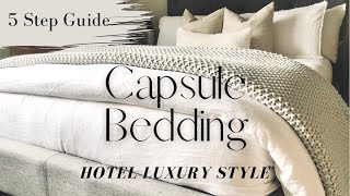 HOTEL LUXURY CAPSULE BEDDING  5 Step Guide  Affordable Bed Essentials [upl. by Kursh]