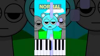 Sky Theme Incredibox Sprunki  Normal Vs Horror on piano [upl. by Ramilahs186]