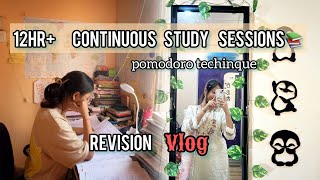 12hr  continuous study sessions 📚⚡️ A productive day in my life🦋🐼 Study vlog📝 [upl. by Sharity58]