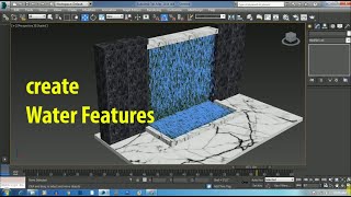 Creating waterfalls in 3Ds max runing water [upl. by Nayb670]